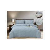 Cumpara ieftin Lenjerie Cocolino 4 Piese, Blana Imitatie iepure, Pentru Pat Dublu, cu Elastic, Blue Sky - PIT401