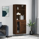 vidaXL Dulap &icirc;nalt, stejar maro, 69,5x34x180 cm, lemn compozit