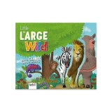 Carte interactiva cartonata Wild Animals, pentru prescolari, tema animale salbatice