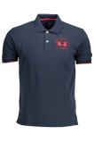 La Martina Tricou polo barbati, cu imprimeu, Regular Fit, Bleumarin, S