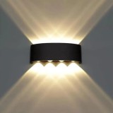 Aplica LED Exterior Ellis, 8W, 8 Surse de lumina, Lumina Calda, Negru ModernLight Concept