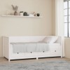 Gossi pat de zi, alb, 80x200 cm, lemn masiv de pin