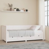 VidaXL Pat de zi fără saltea, alb, 80x200 cm, lemn masiv pin