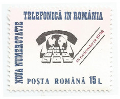 *Romania, LP 1305/1992, Noua numerotatie telefonica in Romania, MNH foto