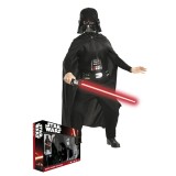 Set costum Darth Vader cu sabie laser si masca pentru copii - Star Wars 5-7 ani 110-122 cm