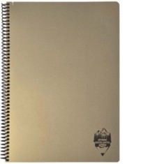 Caiet A4 80 file, spira hartie Ivory, matematica, DACO, culoare auriu