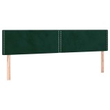 Cumpara ieftin Tablii de pat, verde inchis, 200x5x78/88 cm, catifea