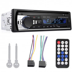 Radio MP3 player auto Bluetooth FM 4 x 60W Telecomanda Stereo AUX/SD/USB Negru foto