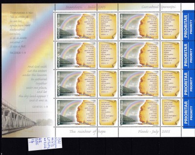 2005 Inundatii Iulie 2005 Curcubeul sperantei minicoala LP1689b MNH Pret 2,9+1L foto