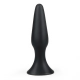 Plug anal de culoare neagră cu v&acirc;rf plat 12,5 cm