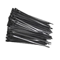 Set 100 Coliere de Plastic Reutilizabil 5x150mm Negru 14K056 XXM foto
