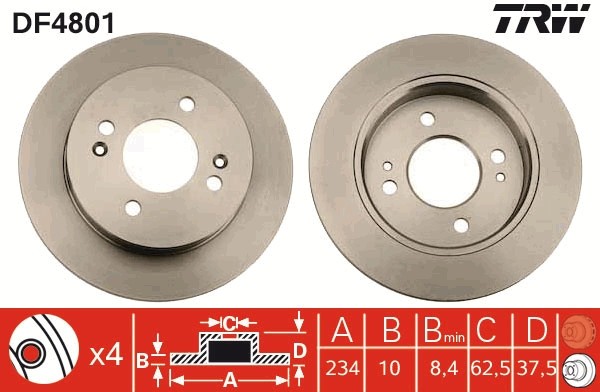 TRW DF4801 Disc frana