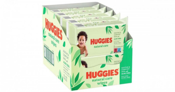 Huggies Natural Care nedves T&ouml;rlőkendő 10x56db