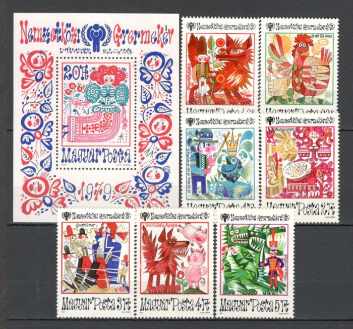 Ungaria.1979 Anul international al copilului-Scene din povesti SU.535