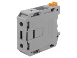Conector de Șine 70mm2, 2 Borne, Gri, Lățime 20.3mm