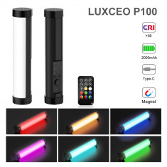 Lumină de umplere selfie cu LED P0RGB cu magnet IR Telecomanda Tube portabil Sti