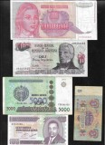 Set 5 bancnote de prin lume adunate (cele din imagini) #435, Europa