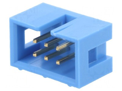 Soclu IDC tată 6 pini THT aurit 2,54mm 2x3 foto
