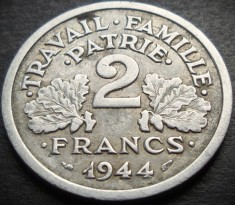 Moneda istorica 2 FRANCI - FRANTA, anul 1944 * cod 3901 foto