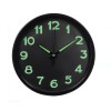 Ceas de Perete Decorativ Glow in the Dark, 20 cm, Negru