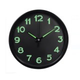 Ceas de Perete Decorativ Glow in the Dark, 20 cm, Negru