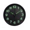 Ceas de Perete Decorativ Glow in the Dark, 20 cm, Negru
