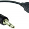 Cablu adaptor jack tata 2,5 mm - mini USB tata, lungime 10cm - 128012