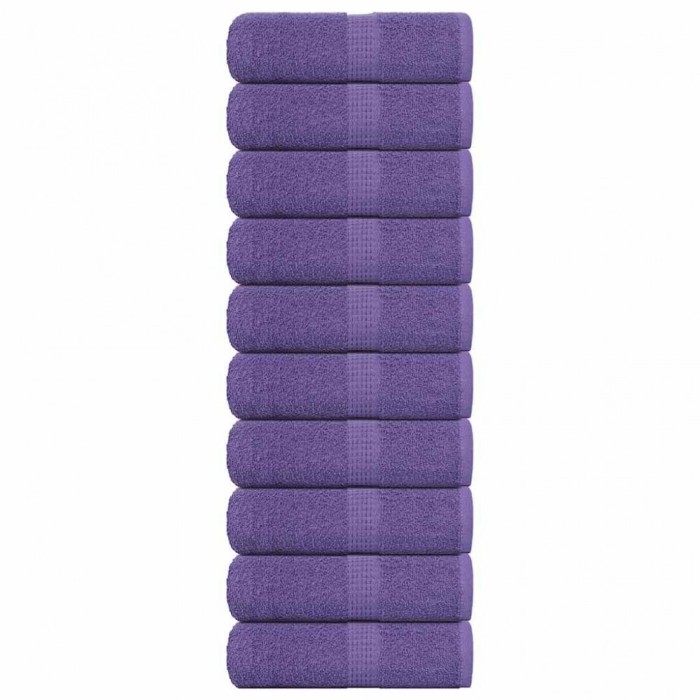 Prosoape pentru oaspeți 10 buc Violet 360 g/m&sup2; 100% bumbac