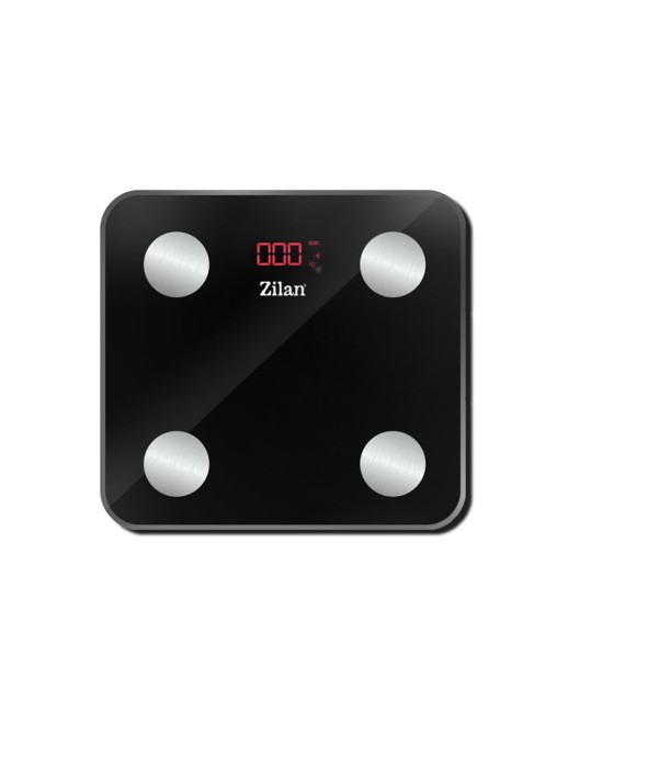 Cantar corporal Zilan ZLN9007 din sticla securizata, capacitate 3-180kg, Aplicatie OKOK, Display LED
