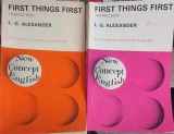 NEW CONCEPT ENGLISH VOL.1-2 PRACTICE AND PROGRESS. FIRST THINGS FIRST. STUDENT&#039;S BOOK, TEACHER&#039;S BOOK. AN I-235795