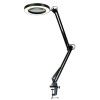 Lampa LED cu lupa, suport prindere, 12 W, marire 10 x, lumina calda rece neutra, 3000-6000K, reglare intensitate, negru