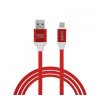 Cablu de date iPhone Delight, MicroUSB, 2 A, 2 m, cauciuc siliconic, Rosu