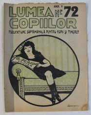 &amp;#039; LUMEA COPIILOR &amp;#039; PUBLICATIUNE SAPTAMANALA PENTRU COPII SI TINERET , DESENE de ARY MURNU , ANUL II , NR. 72 , 3 IUNIE , 1923 foto