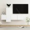 Gossi set dulapuri tv, 3 piese, alb, lemn prelucrat