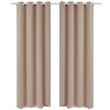 Draperii opace cu inele metalice, 2 buc., crem, 135 x 245 cm 130373