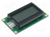 Afișaj LCD alfanumeric FSTN 8x2 galben LED RAYSTAR OPTRONICS