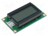 Afișaj LCD alfanumeric FSTN 8x2 galben LED RAYSTAR OPTRONICS