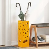 vidaXL Suport de umbrele Galben muștar Metal Compact Insertii decorative