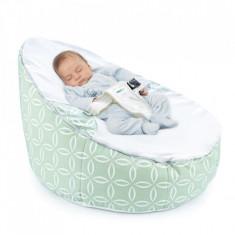 Fotoliu pentru bebelusi cu ham de siguranta BabyJem Baby Bean Bed (Culoare: Gri)