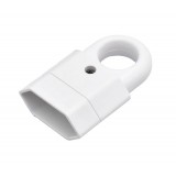 Cupla Plata Alba cu Inel 10A, 220V-240V, Plastic ABS, IP20, Pentru Prelungitor, Aparate Electrocasnice, Bricolaj