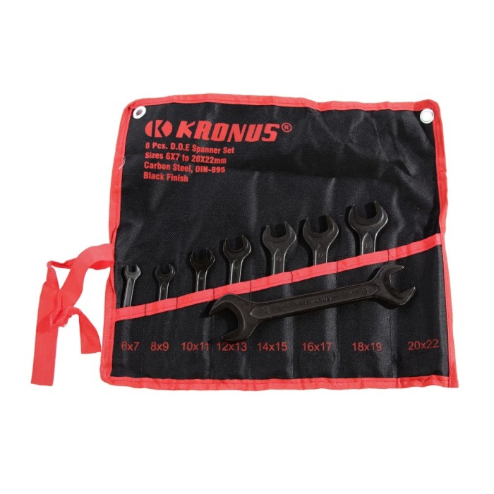 Chei fixe, duble, 6 - 22 mm, Kronus, set 8 bucati