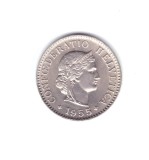 Moneda Elvetia 5 rappen 1955, stare buna, curata