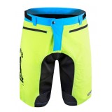 Pantaloni scurti Force MTB-11 bazon detasabil Galben Fluo/Bleu/Negru XS Ultimate FactoryBikes