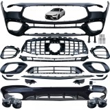 Difuzor grila bumper kit caroserie sport pentru Mercedes CLA X118 C118 din 2019 Performance AutoTuning