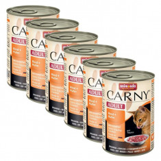 CARNY ADULT hrană cu carne de bovin și carne de pui - 6 x 400 g