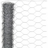 Plasă din s&acirc;rmă, 0,5 x 2,5 m, oțel galvanizat, 25 mm, hexagonal