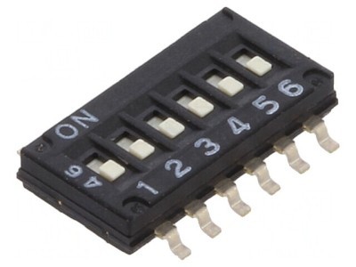 Comutator DIP-SWITCH 6 Secțiuni ON-OFF 24V foto