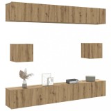 VidaXL Set dulap TV 6 piese montat pe perete Stejar artizanal