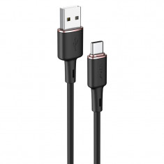 Cablu USB Acefast - USB Tip C 1,2 M, 3 A Negru (C2-04 Negru) C2-04-A-C BLACK