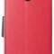 Husa tip carte Fancy Book rosu + bleumarin pentru Nokia 1 Plus
